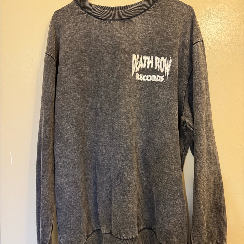 Death Row Records Gray Crew Neck Sweater